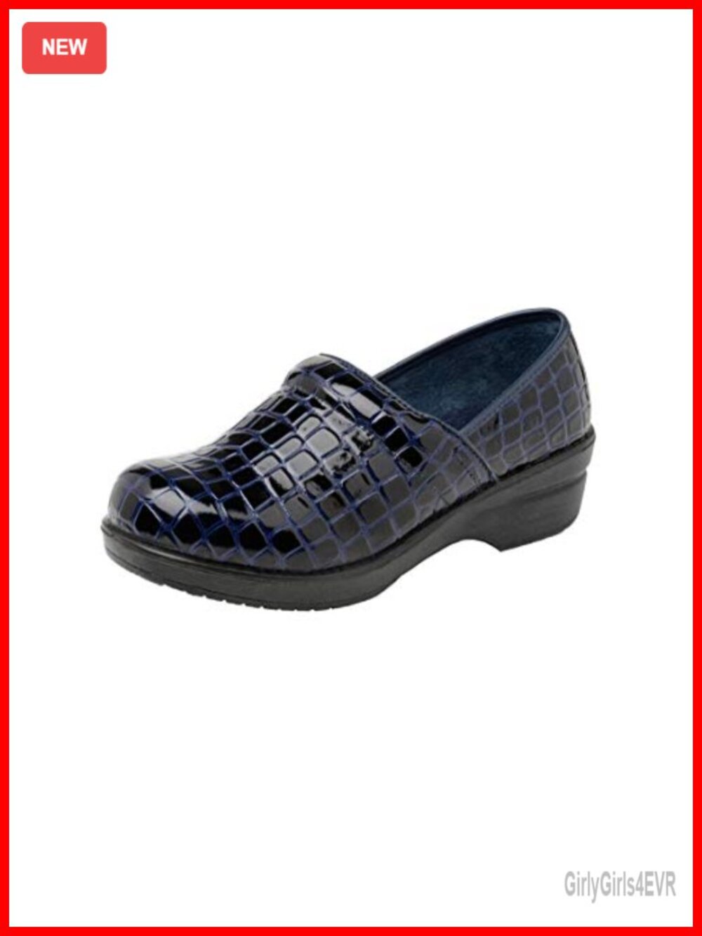 Women's Vegan Leather Slip-On Clog Memory Foam 1.5-Inch Heel Comfort Shoe